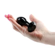 Üveg anális dugó Crystal gem butt plug - fekete