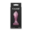 Crystal flower üveg análplug- rózsaszín