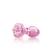 Crystal flower üveg análplug- rózsaszín