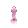 Crystal flower üveg análplug- rózsaszín