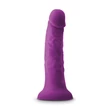 Valósághű eres vibráló dildó Colours pleasures 7 vibrating - lila 18 cm