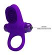 Vibrátoros péniszgyűrű Pretty love vibrant penis ring 2 purple