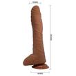 Tapadótalpas erezett pénisz Beautiful alex 11 dildo brown 28 cm