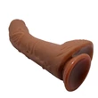 Tapadótalpas erezett pénisz Beautiful alex 11 dildo brown 28 cm