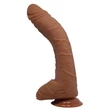 Tapadótalpas erezett pénisz Beautiful alex 11 dildo brown 28 cm