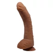 Tapadótalpas erezett pénisz Beautiful alex 11 dildo brown 28 cm