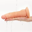 Felcsatolható vibrációs világos dildó hámmal 19 cm - Vibrating easy strapon set 7.5