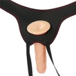 Felcsatolható vibrációs világos dildó hámmal 19 cm - Vibrating easy strapon set 7.5