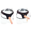 Felcsatolható vibrációs világos dildó hámmal 19 cm - Vibrating easy strapon set 7.5