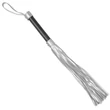 Korbács műbőr ezüst és fekete Struggle my flogger