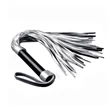 Korbács műbőr ezüst és fekete Struggle my flogger