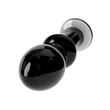 Anális dugó üvegből 4.5" glass romance fekete