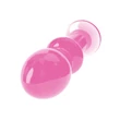Anális dugó üvegből 4.5" glass romance rózsaszínú