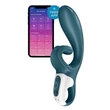 Kétmotoros csiklókaros vibrátor Satisfyer Hug Me rabbit sötét türkiz