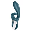 Kétmotoros csiklókaros vibrátor Satisfyer Hug Me rabbit sötét türkiz
