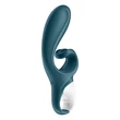 Kétmotoros csiklókaros vibrátor Satisfyer Hug Me rabbit sötét türkiz