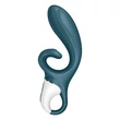 Kétmotoros csiklókaros vibrátor Satisfyer Hug Me rabbit sötét türkiz