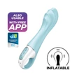 Felpumpálható vibrátor Air pump vibrator 5+ blue 20 cm