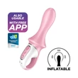 Állítható vastagságú análkúp vibrátoros Air pump booty 5+ pink