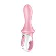 Állítható vastagságú análkúp vibrátoros Air pump booty 5+ pink