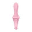 Állítható vastagságú análkúp vibrátoros Air pump booty 5+ pink
