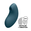Csiklóizgató léghullámos, vibrátoros Satisfyer Vulva lover 2 blue