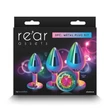 Fém análdugó készlet Rear assets trainer kit multicolor rainbow