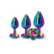 Fenékdugó összeállítás Rear assets trainer kit multicolor rainbow heart plug készlet