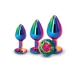 Fém análdugó készlet Rear assets trainer kit multicolor rainbow