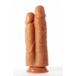 Tapadókorongos dupla műpénisz 2-in-1 dildó flesh X-men 10