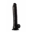 Tapadótalpas valósághű dildó 32 cm-es cock black X-men louis 12.5