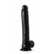Tapadótalpas valósághű dildó 32 cm-es cock black X-men louis 12.5