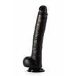 Tapadótalpas valósághű dildó 32 cm-es cock black X-men louis 12.5