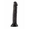 Talpas fekete dildó 14 cm X-men 5.5 ultra soft dildo