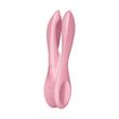 Threesome 1 pink háromágú csiklóizgatós vibrátor