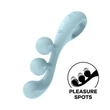 Tri Ball 2 light blue multi vibrátor tripla stimulációval 