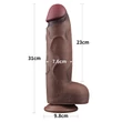 Valósághű nagy dildó 12'' dual layered silicone cock xxl 30 cm
