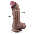 Valósághű nagy dildó 11'' dual layered silicone cock xxl 28 cm