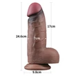 Valósághű nagy dildó 9.5'' dual layered silicone cock xxl 24 cm
