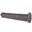 Valósághű forgó fejű dildó 10'' dual layered silicone rotator brown 25 cm