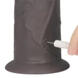 Forgó fejű dildó rotátor 9'' dual layered silicone rotator brown 23 cm