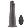 Forgó fejű dildó rotátor 8'' dual layered silicone rotator brown 20 cm