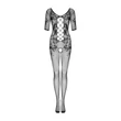 Hálós testharisnya Ovsessive Bodystocking f238 s/m/l fekete virágmintával
