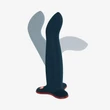 Állítható, hajlítható dildó tapadókorongos Limba flex velvet blue 18 cm