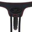 Felköthető vibrátor állítható hámmal Easy strapon set 7.5" fekete 19 cm