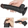 Felköthető vibrátor állítható hámmal Easy strapon set 7.5" fekete 19 cm