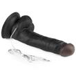Felköthető vibrátor állítható hámmal Easy strapon set 7.5" fekete 19 cm