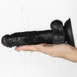 Felköthető vibrátor állítható hámmal Easy strapon set 7.5" fekete 19 cm