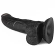 Felcsatolható herés fekete dildó hámmal 21,5 cm - Easy Strapon Set 8.5''