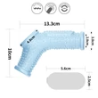 Rücskös pénisz és hereköpeny Vibrating drip knights ring with scrotum sleeve blue
